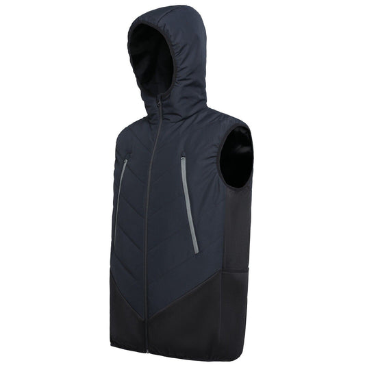 Active Vegan Puffer Vest Quilted Down-Free Stretchy Side Panel