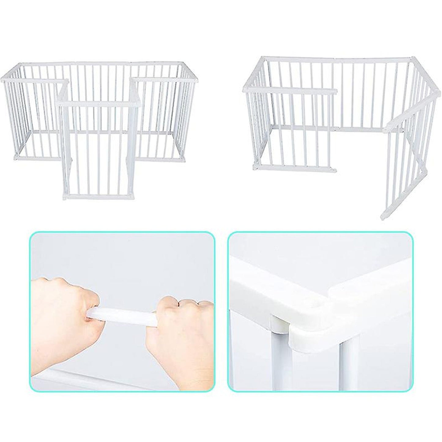 Portable Dog Playpen with Foldable Exercise Panels for Puppy Play and Fencing