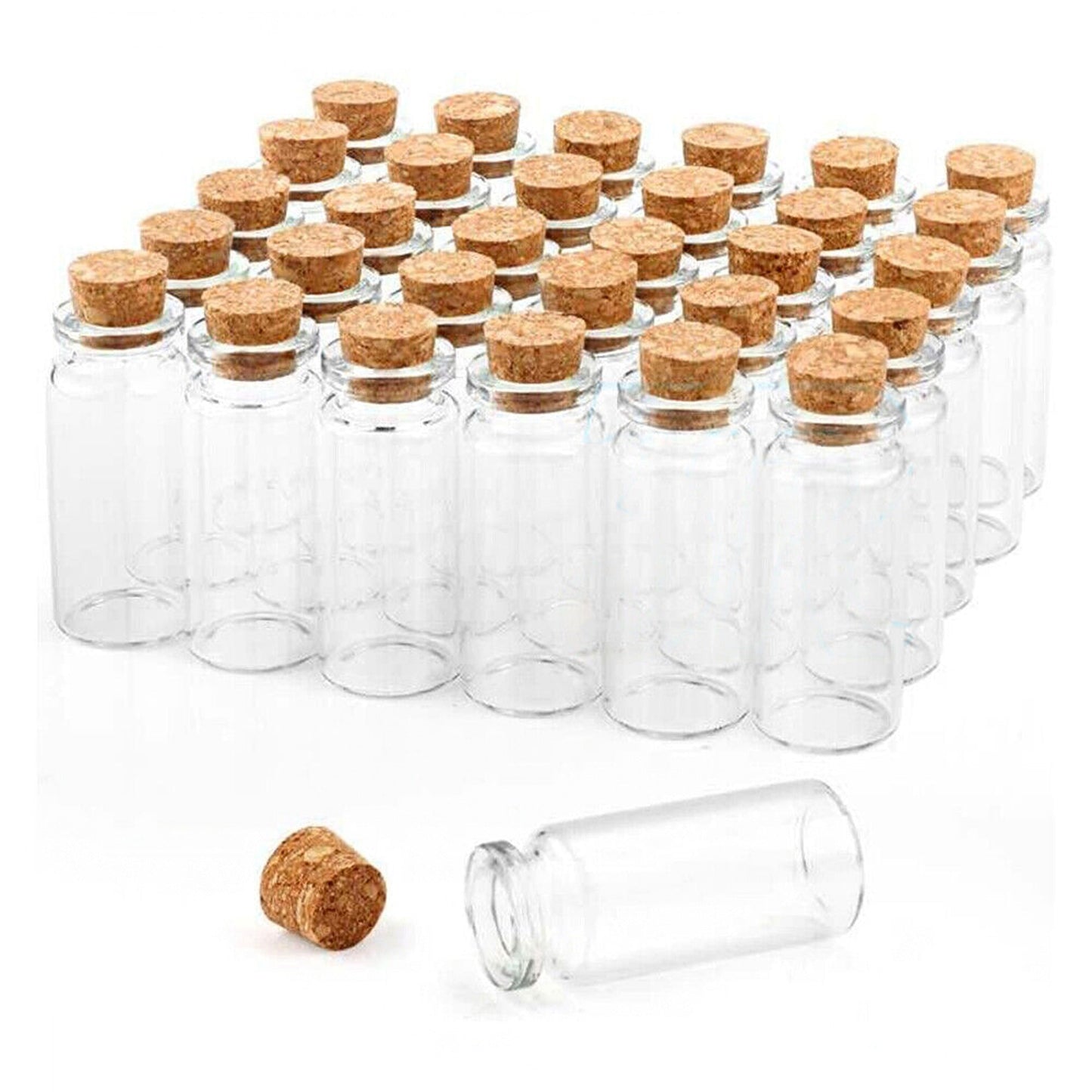 40ml Glass Bottles with Cork Stopper Tiny Crafts Storage Vials