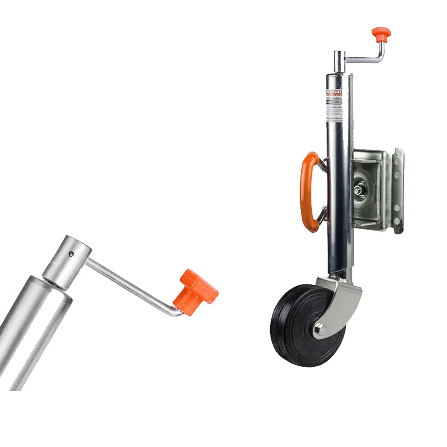 Swivel Swing Up Trailer Jockey Wheel with 1000LBS Capacity U-bolts