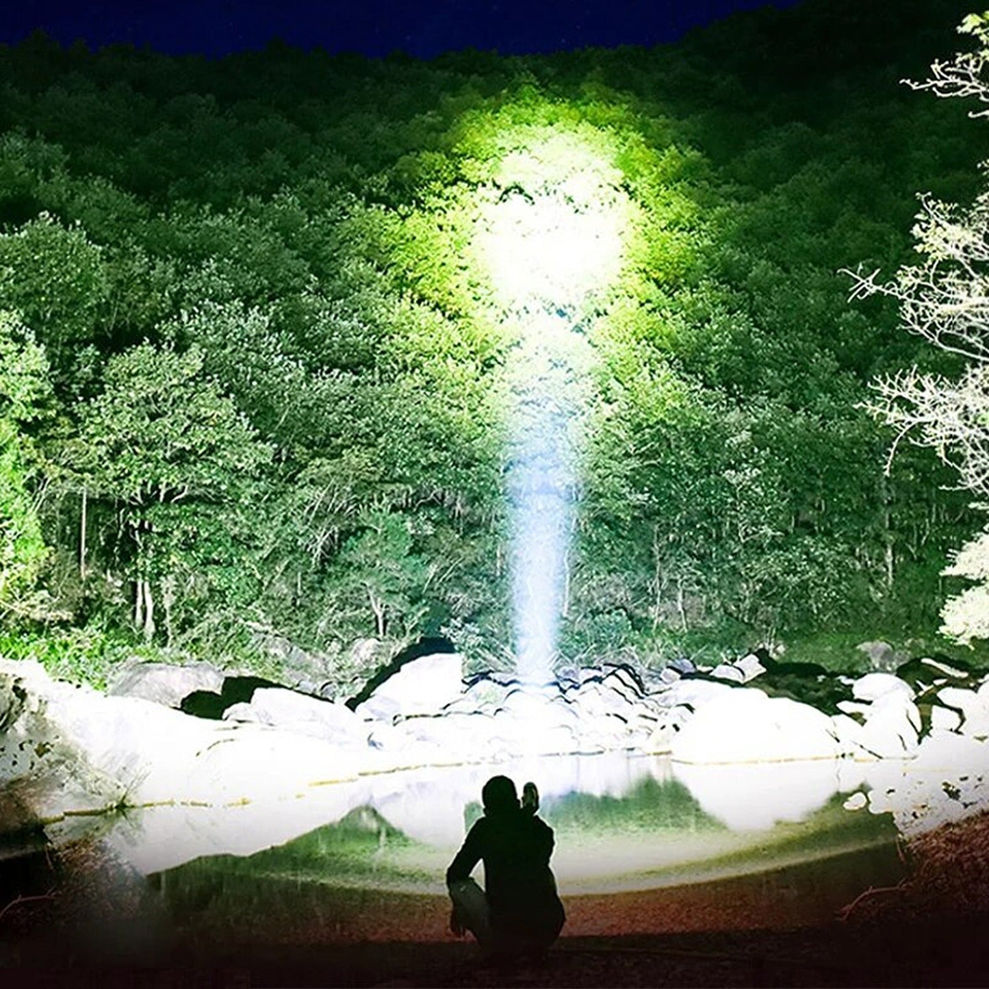 High Powered Torch USB Rechargeable LED Flashlight Bright