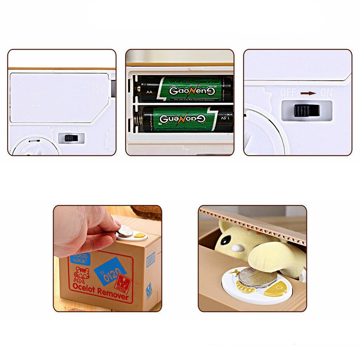 Panda Coin Bank Cute Stealing Money Box