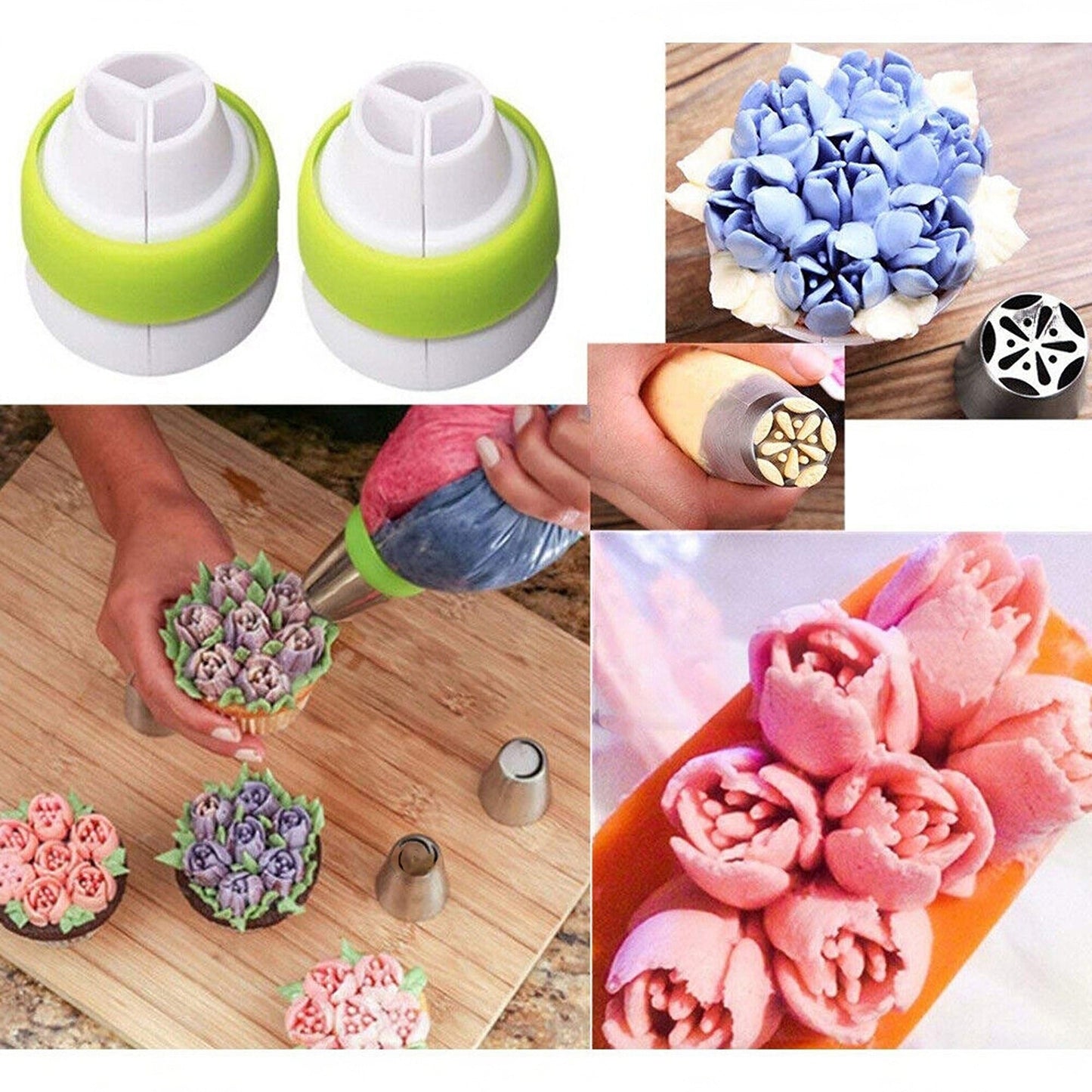 32pcs Flower Decorating Russian Icing Piping Nozzles Pastry Tools Set