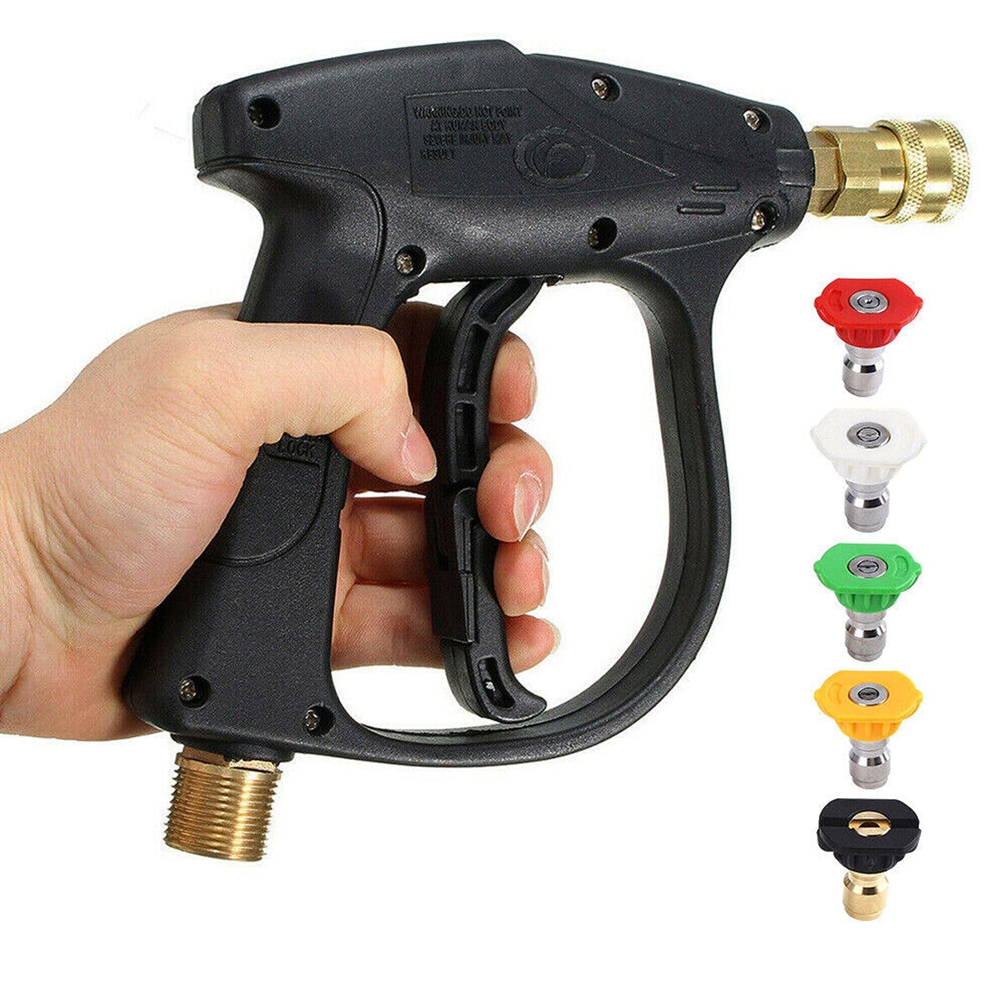 High-Pressure Water Gun for Car Washing with Short Wand and 5 Nozzle Attachments