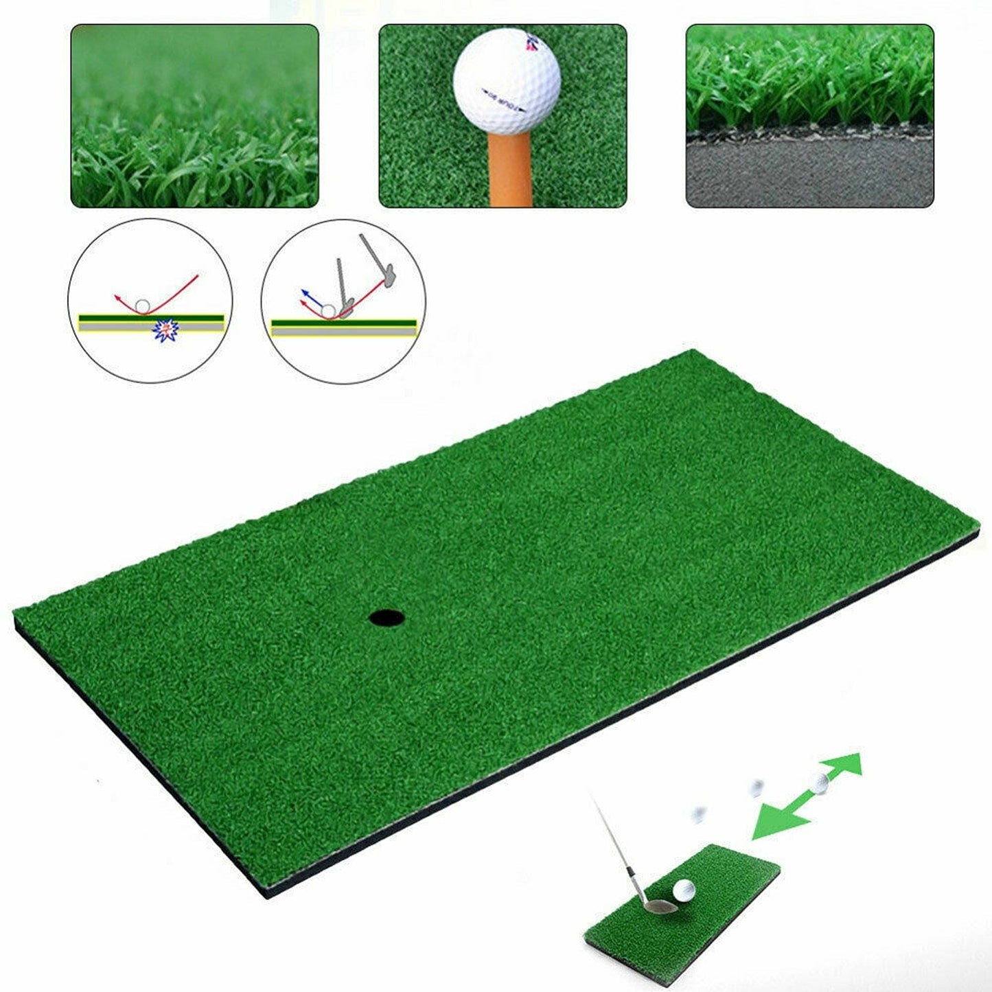 Golf Training Mat Swing Detection Batting Aid Practice Game