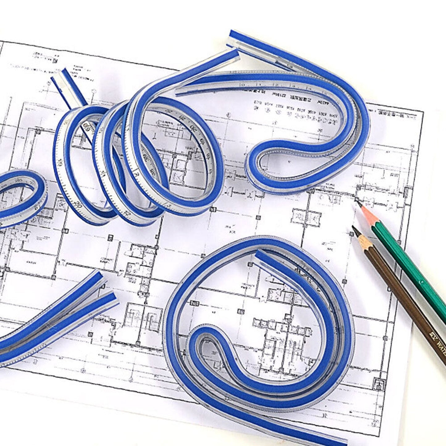 Flexible 60cm Plastic Curve Ruler for Drafting and Drawing
