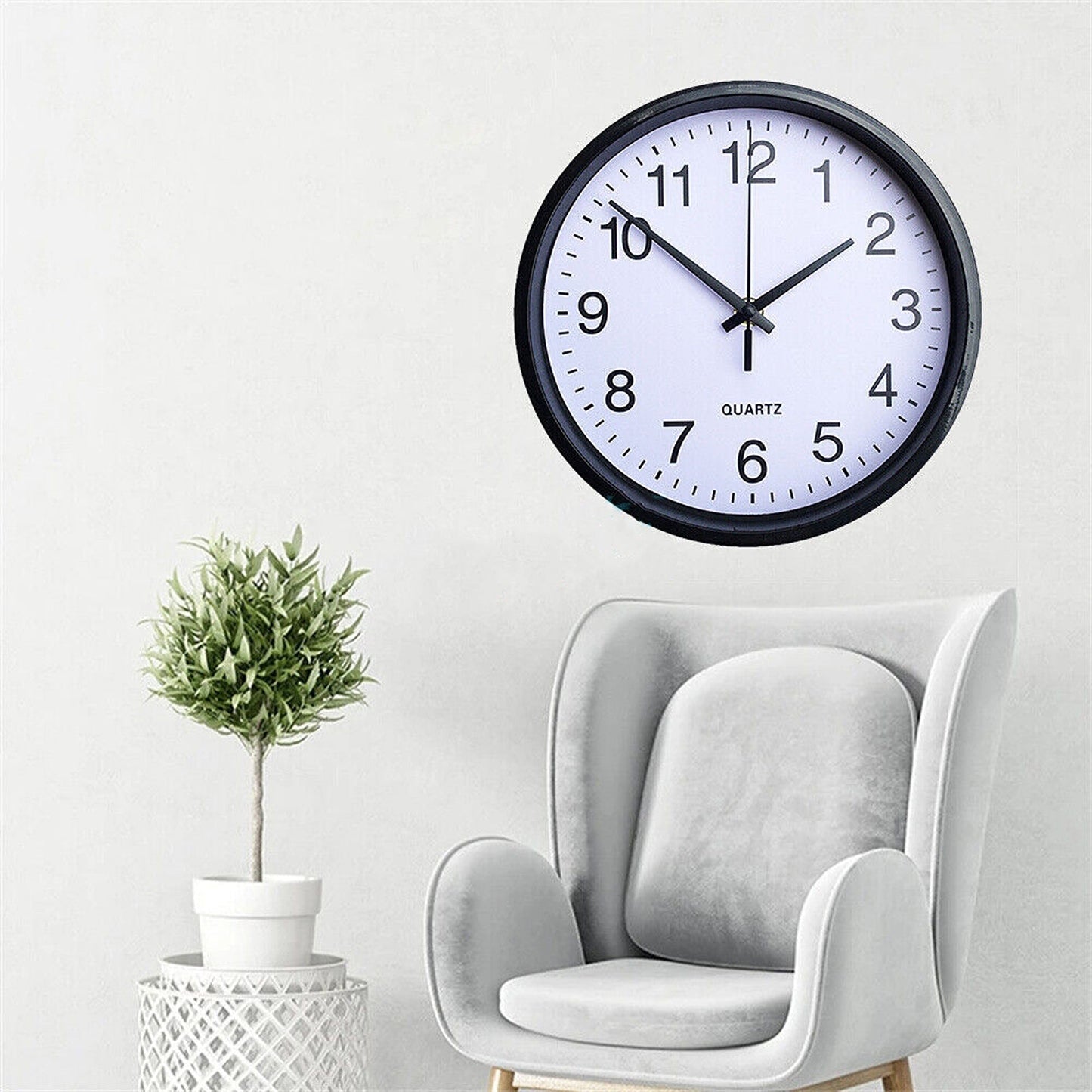 Silent Non-Ticking Quartz Wall Clock for Indoor Use