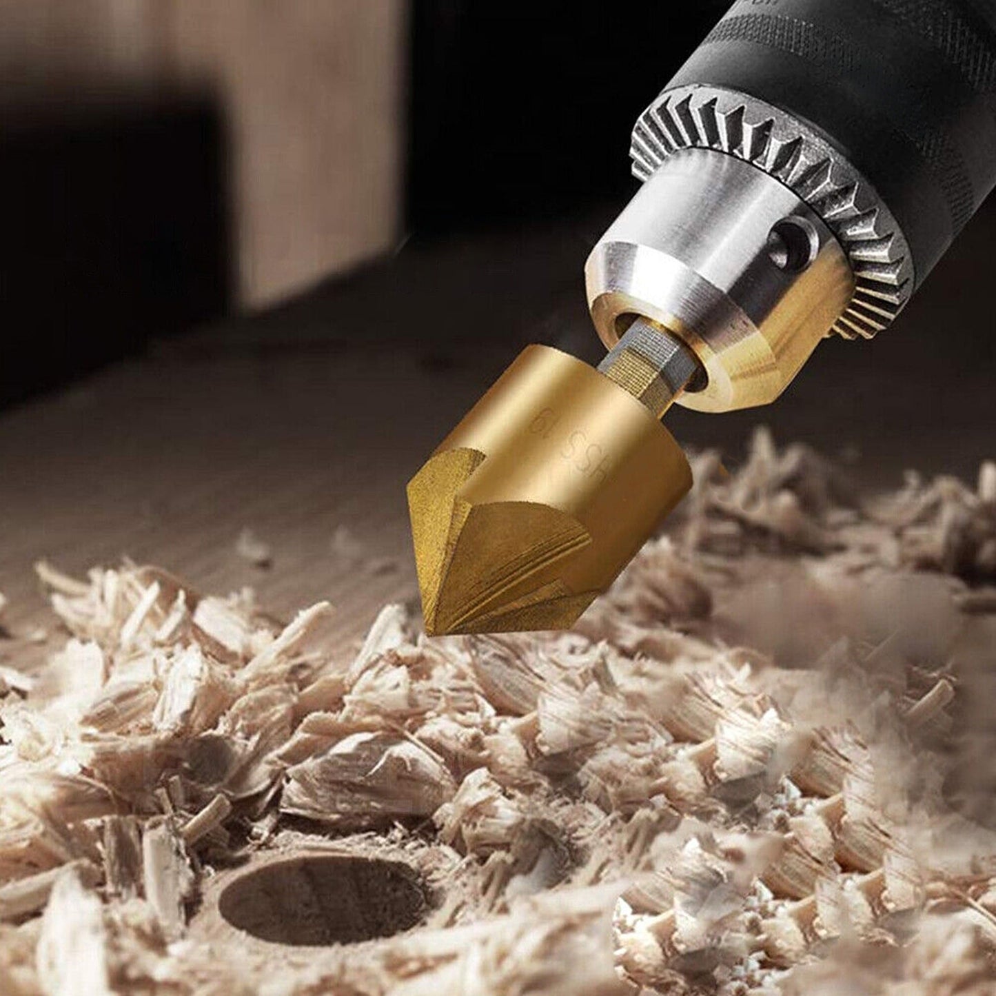 6pcs Metalworking Tools Crosshole Countersink Deburring Drill Bit