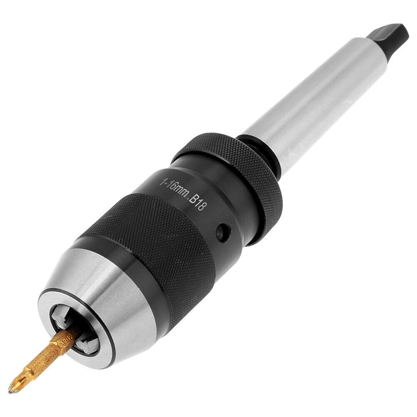 Lathe Drill Chuck with Keyless Self Tightening and MT3-B18 Taper Arbor