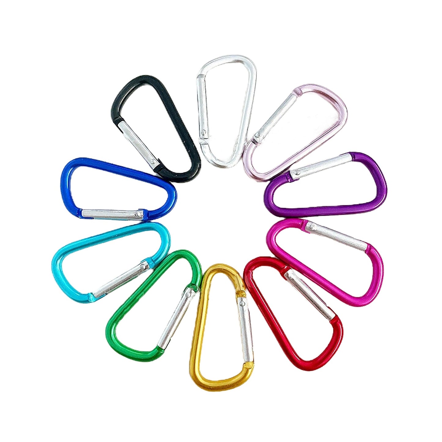 Colored Aluminum Carabiner Clips Snap Hooks for Keychains and Hiking