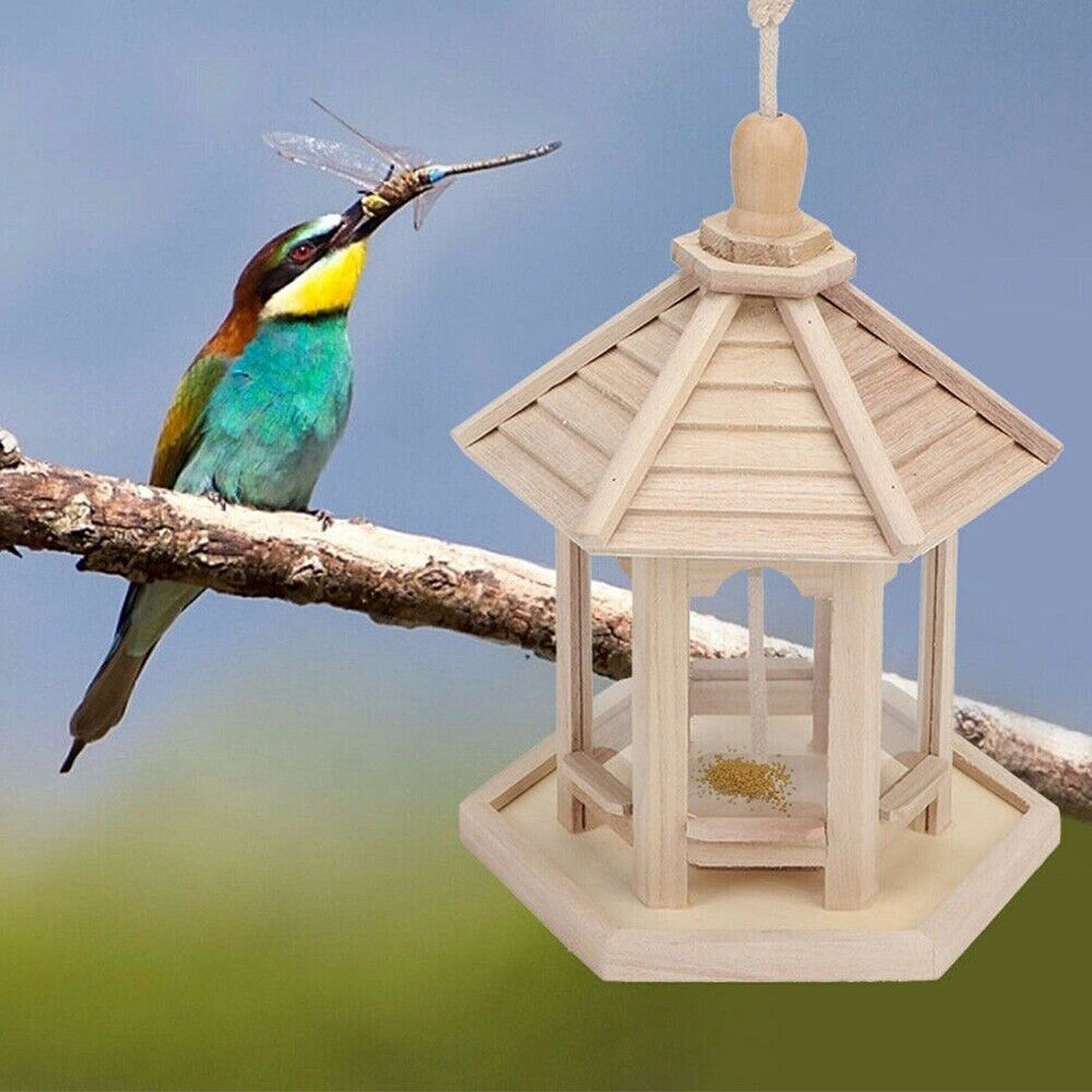 Waterproof Hanging Bird Feeder for Garden Gazebo Style