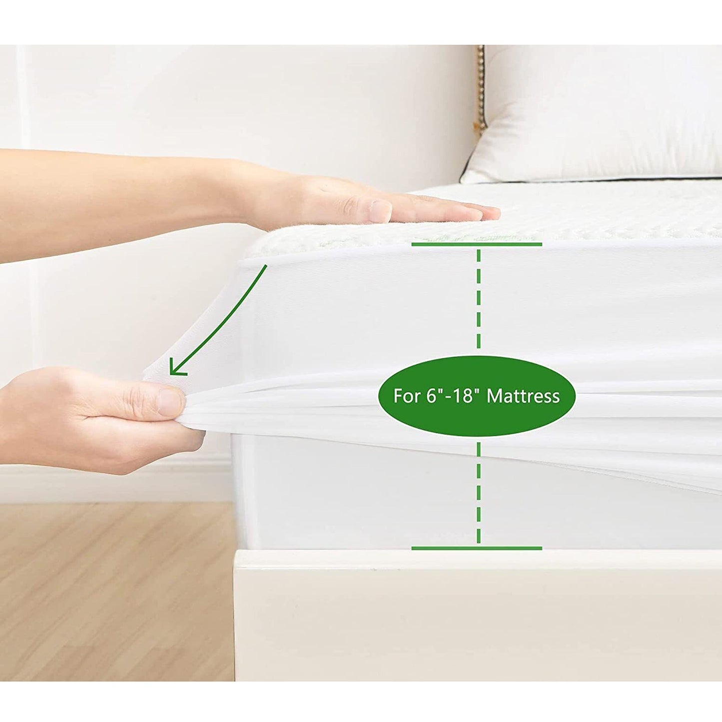 Waterproof Bamboo Mattress Protector Extra Deep Fitted Sheet - All Sizes