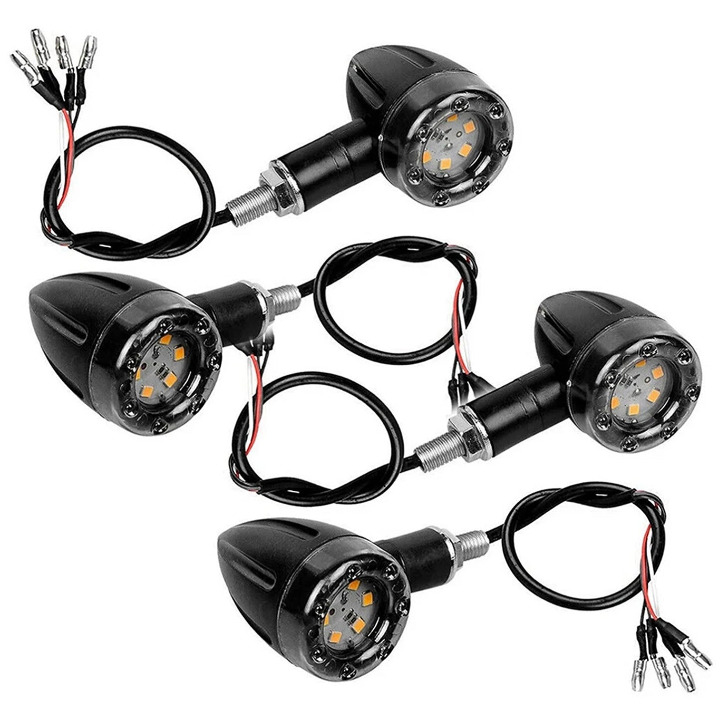 4pcs Indicator Light Motorcycle LED Tail Brake Turn Signal Lamp