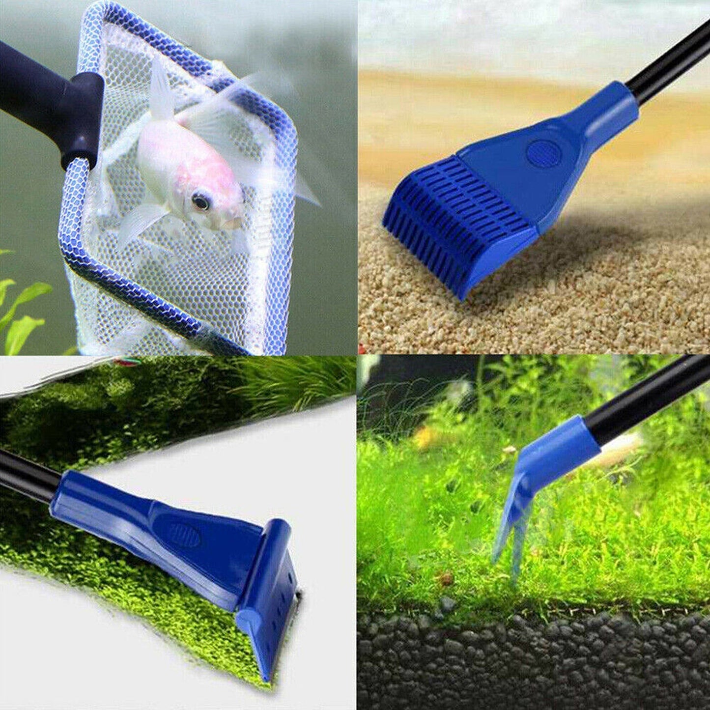 Aquarium Gravel Cleaner Water Fish Tank Cleaning Vacuum Tool Brush
