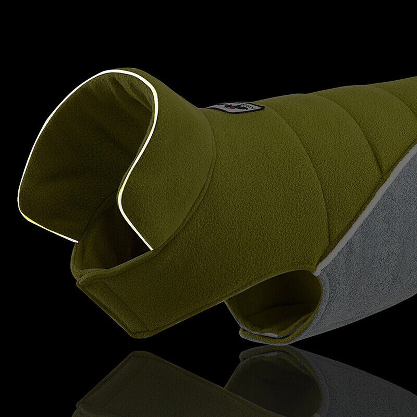 Green Double-Sided Fleece Jacket for Dogs Winter Warmth Coat