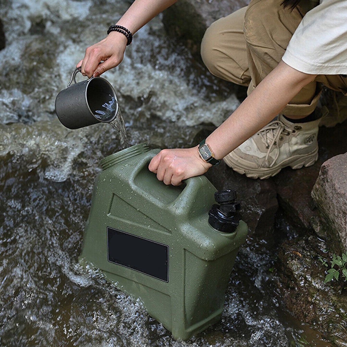 12L Portable Outdoor Camping Water Container with Storage Tap