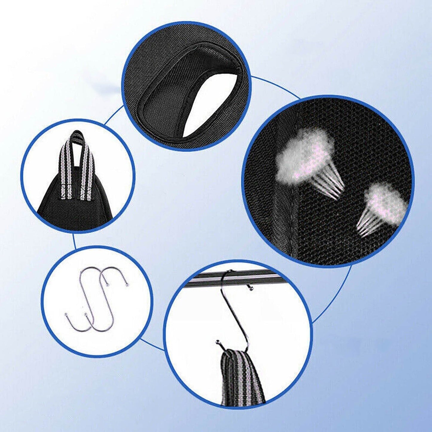 Black Pet Grooming Hammock Sling Nail Trimming and Bathing Bag