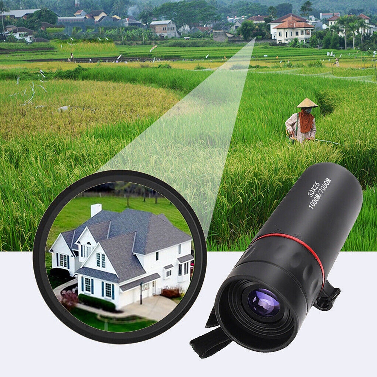 Compact HD Monocular Telescope for Camping and Travel