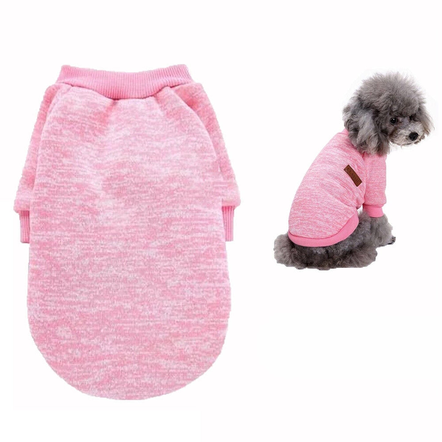 Pink Winter Pet Dog Sweater Warm Knitwear Jumper for Puppy and Cat