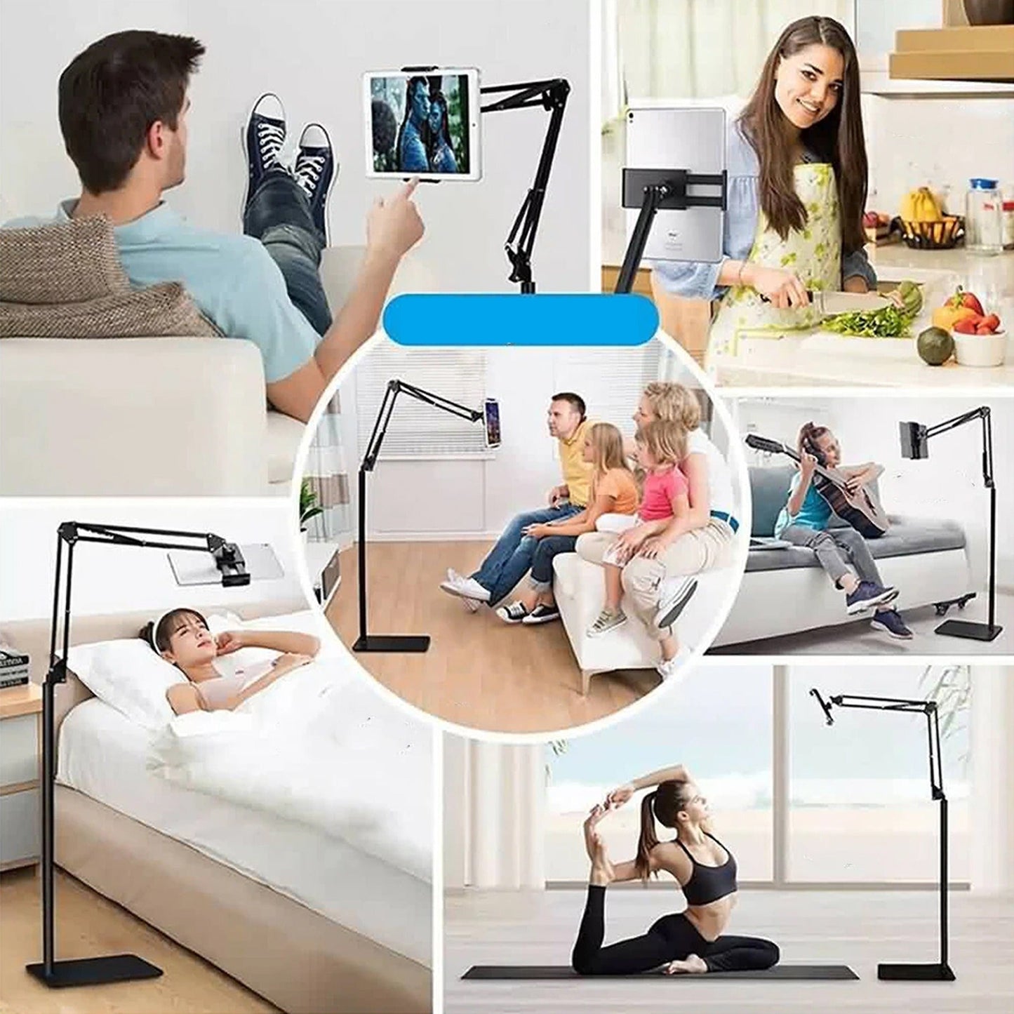 Adjustable Bed Stand Clip Holder For iPad iPhone Tablet