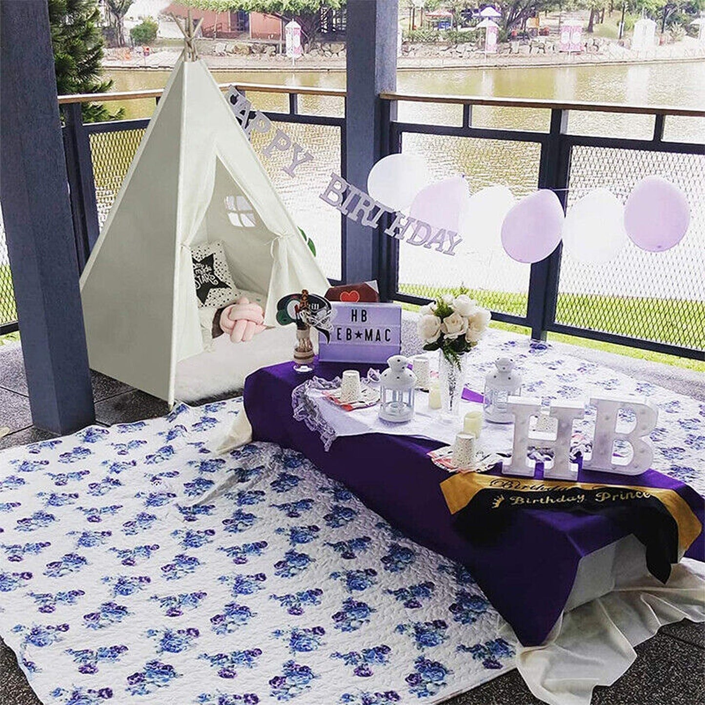 Cotton Canvas Large Teepee Tent Play House Wigwam Kids