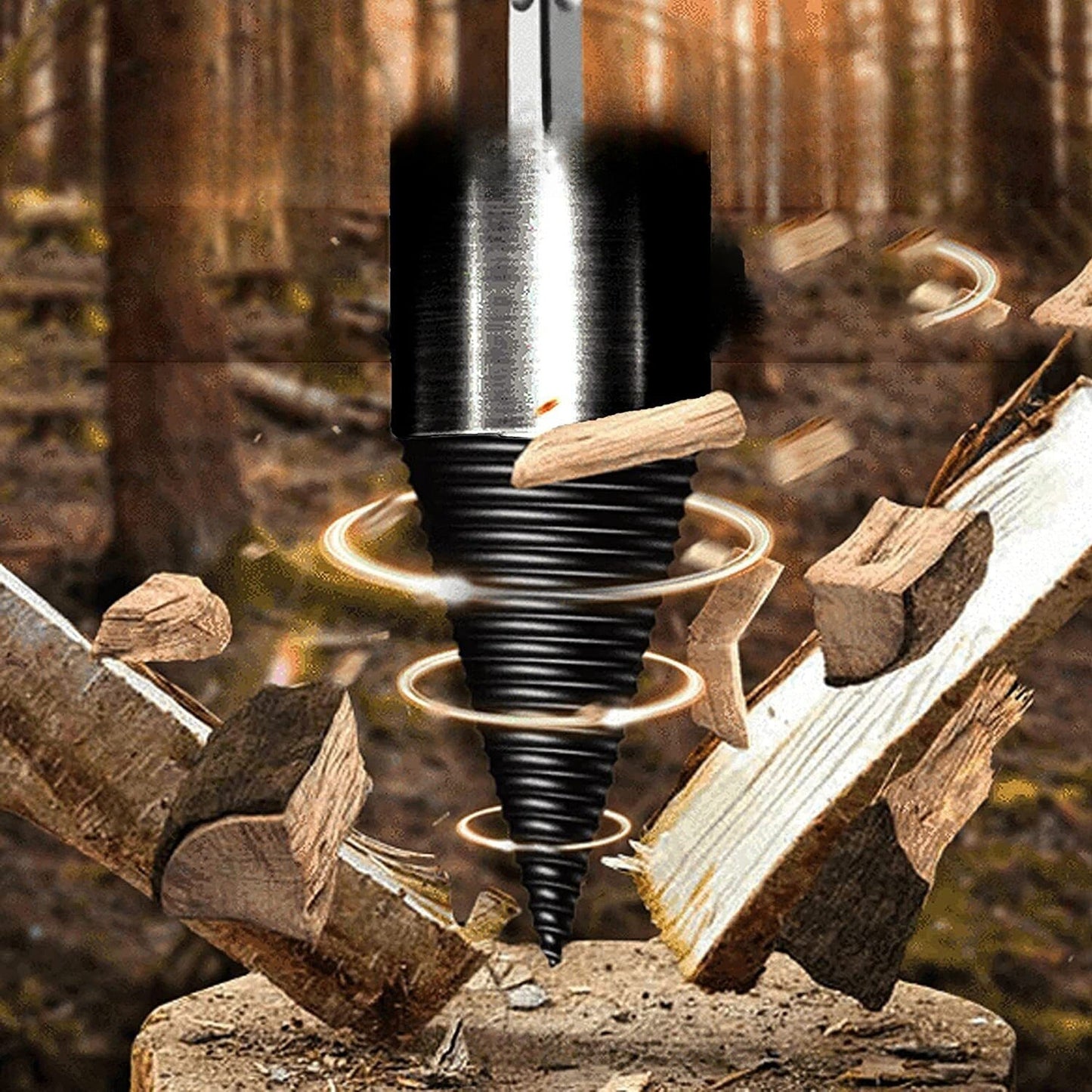 4pcs Speed Twist Firewood Log Splitter Wood Drill Bit Screw Cone Reamer