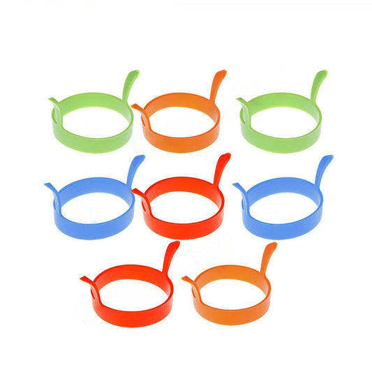 8pcs Non Stick Silicone Egg Rings Kitchen Baking Tool with Handles