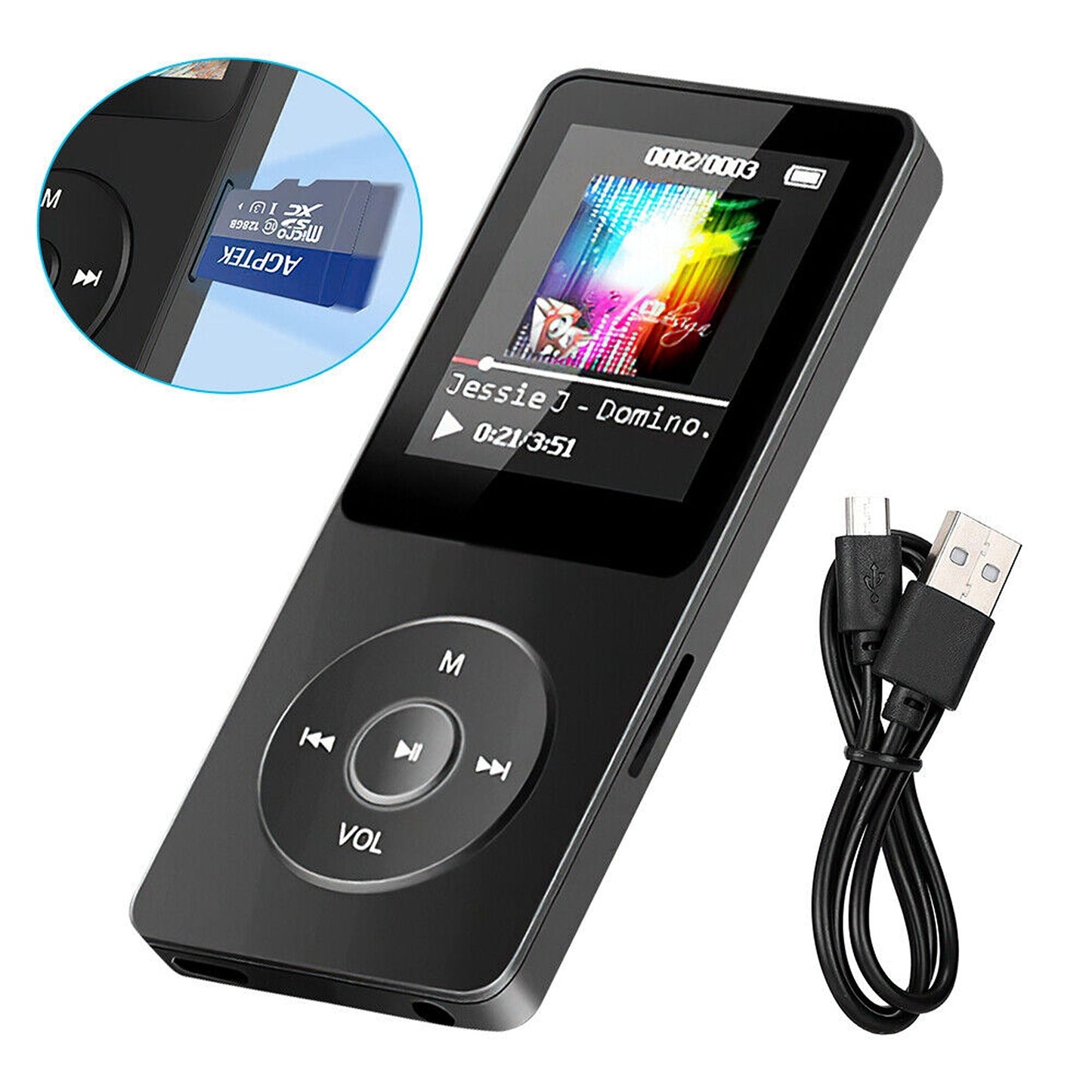 Lossless Music MP3 MP4 Player with LCD Video Media FM Radio