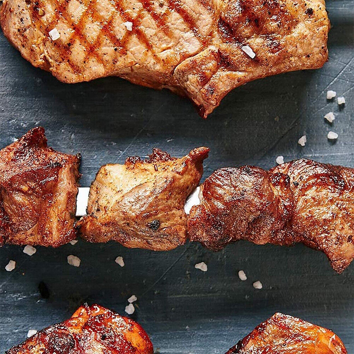 Stainless Steel Kebab Skewers for BBQ Suitable for Lamb Pork and Beef