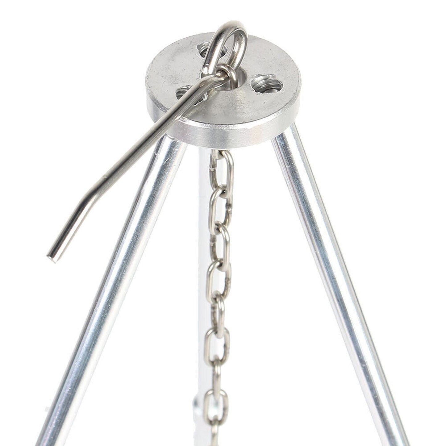 Cast Iron Camping Tripod for Outdoor Cooking over Campfire