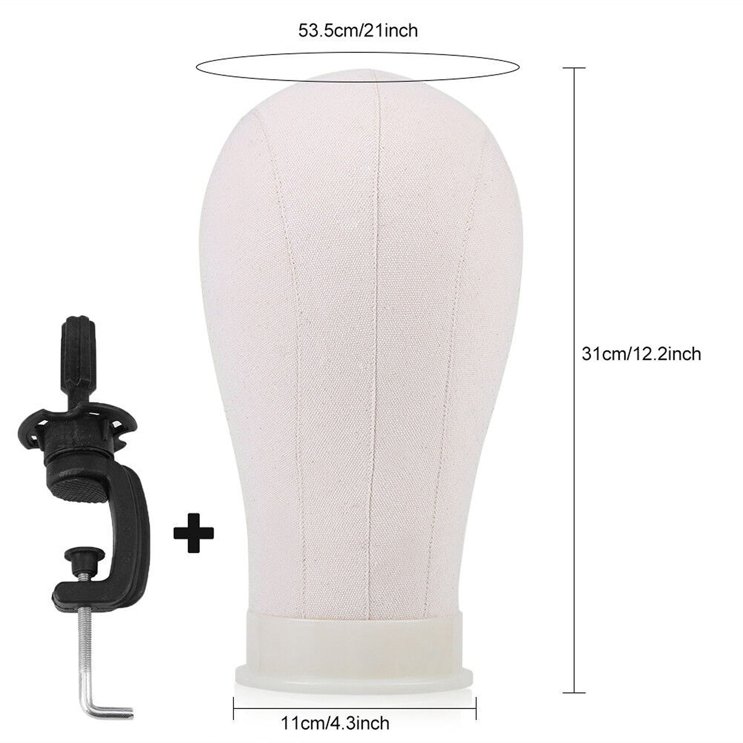 Wig Making Mannequin with Cork Head and Base