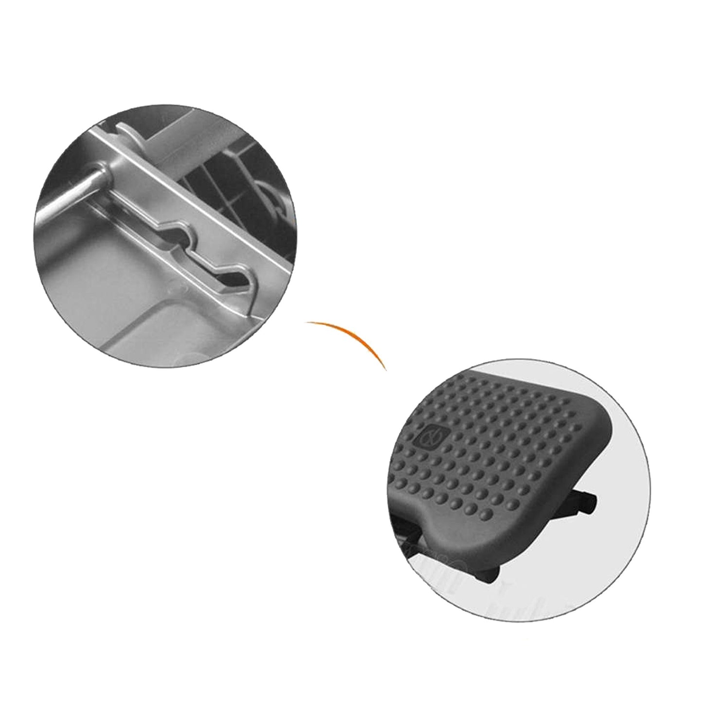 Adjustable Height and Angle Comfort Foot Rest Stool for Office and Home Use
