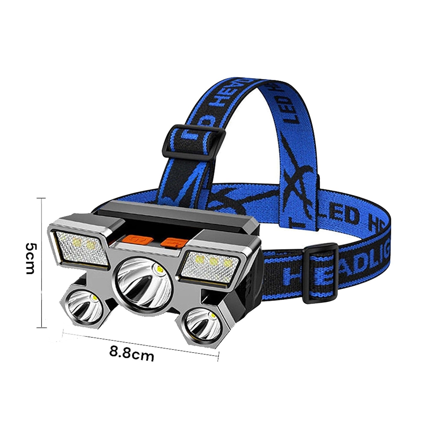 Rechargeable Headlamp Flashlight LED USB Light Camping Lamp