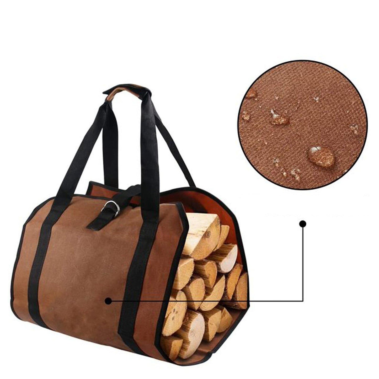 Canvas Wood Carrying Holder Multifunctional Firewood Carrier Bag