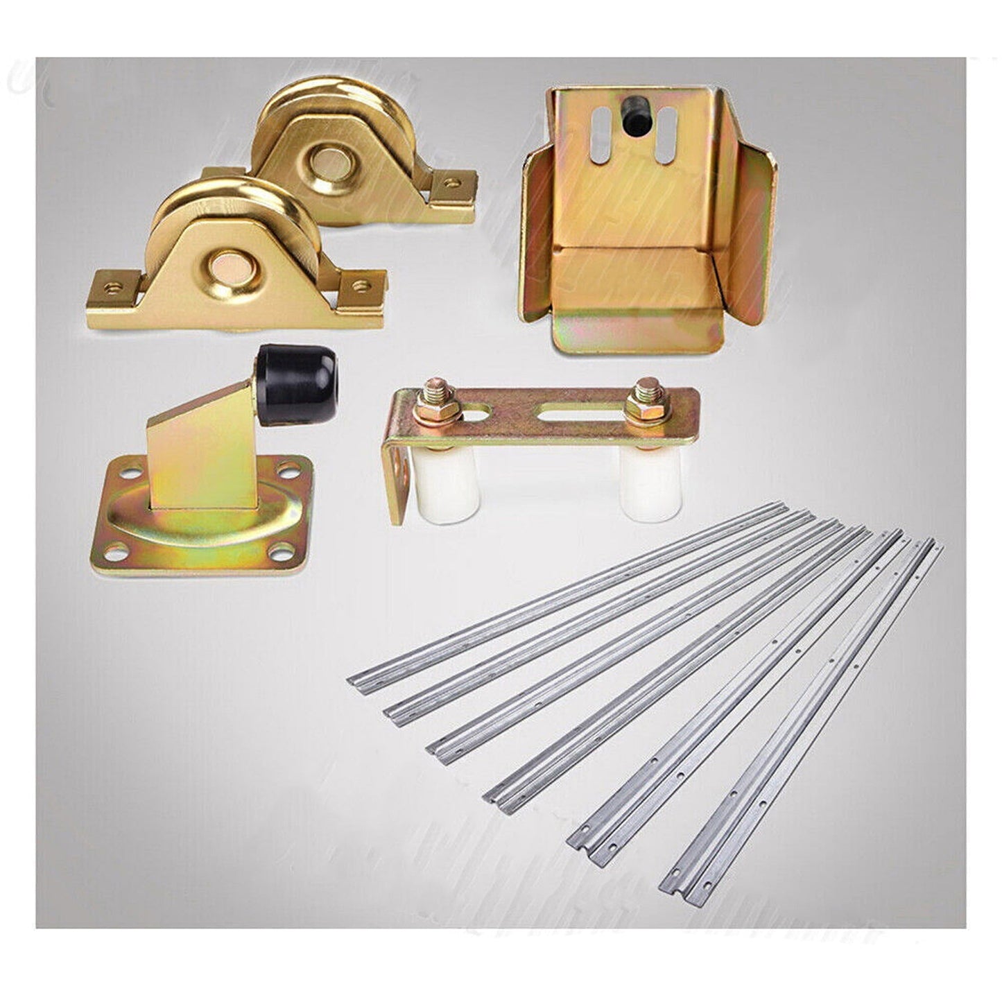 Steel Hardware Kit for Sliding Gate with Wheels Track Keeper Roller Guide