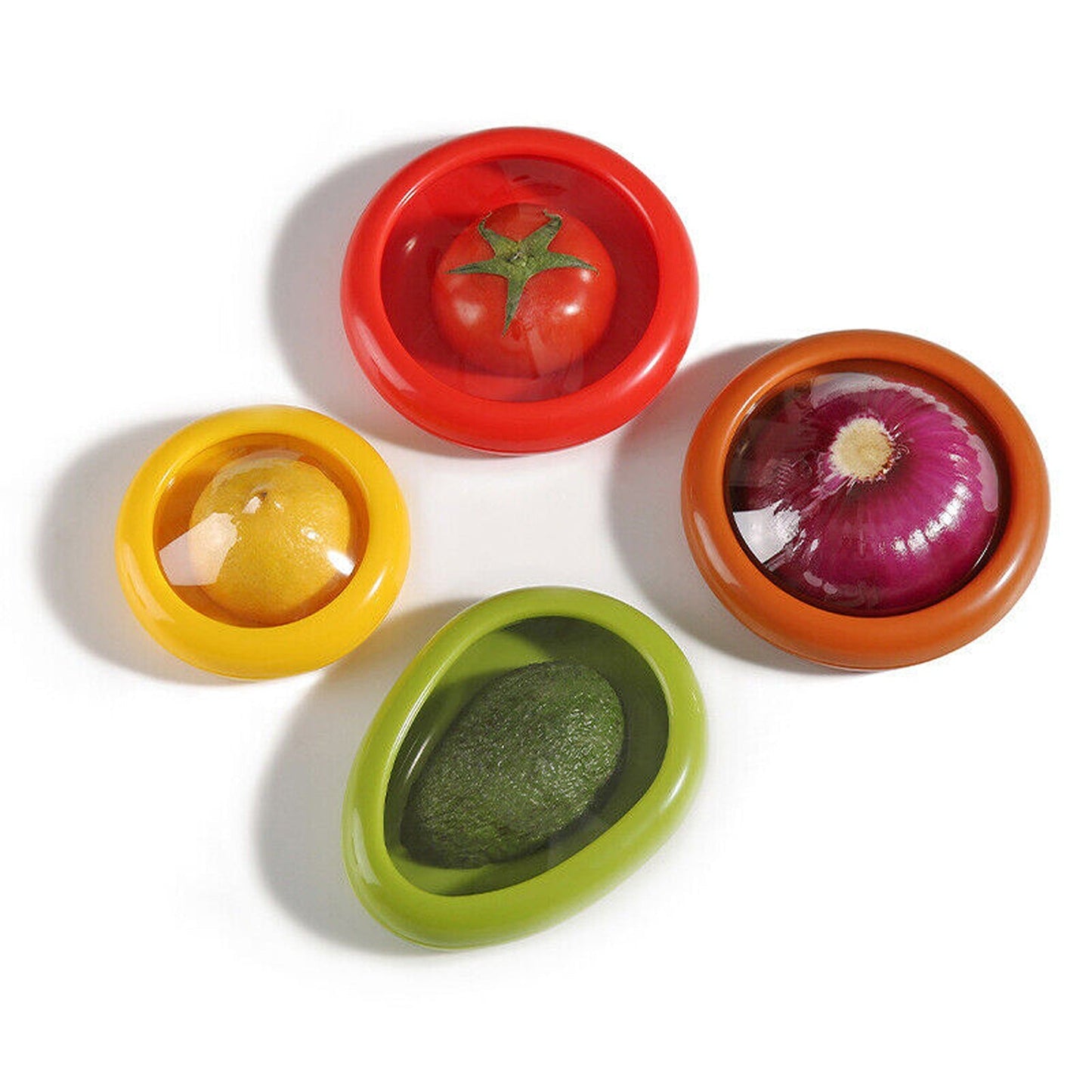 4pc Set of Fruit and Vegetable Shaped Food Storage Containers
