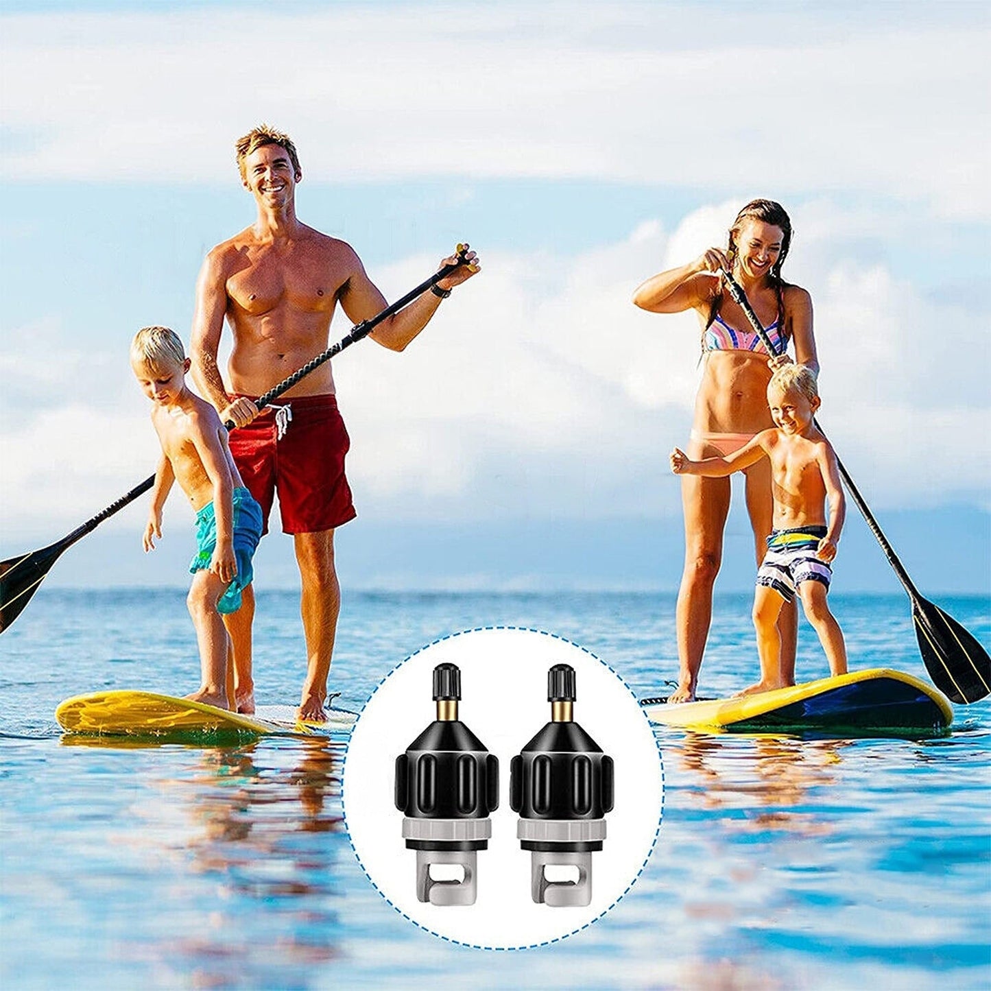 2pcs Inflatable Stand Up Paddle Board Kayak Air Valve Adapter