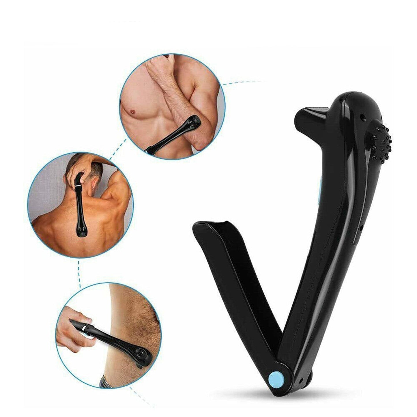 Professional Hair Back Shaver with Extendable Handle for Self Grooming