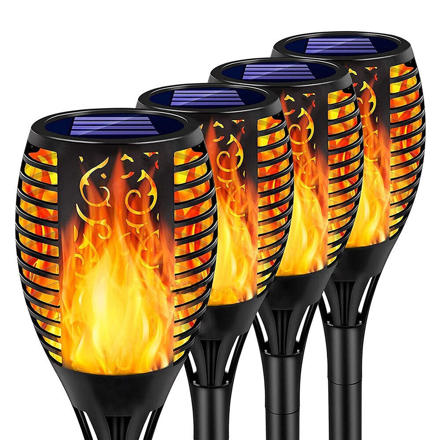 Garden Waterproof Flickering Dancing Flame Solar Torch Light Lantern Lamp