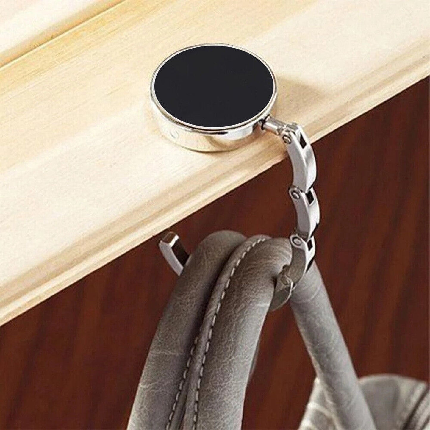 2pcs Portable Folding Table Bag Hanger Alloy Purse Handbag Hook Holder