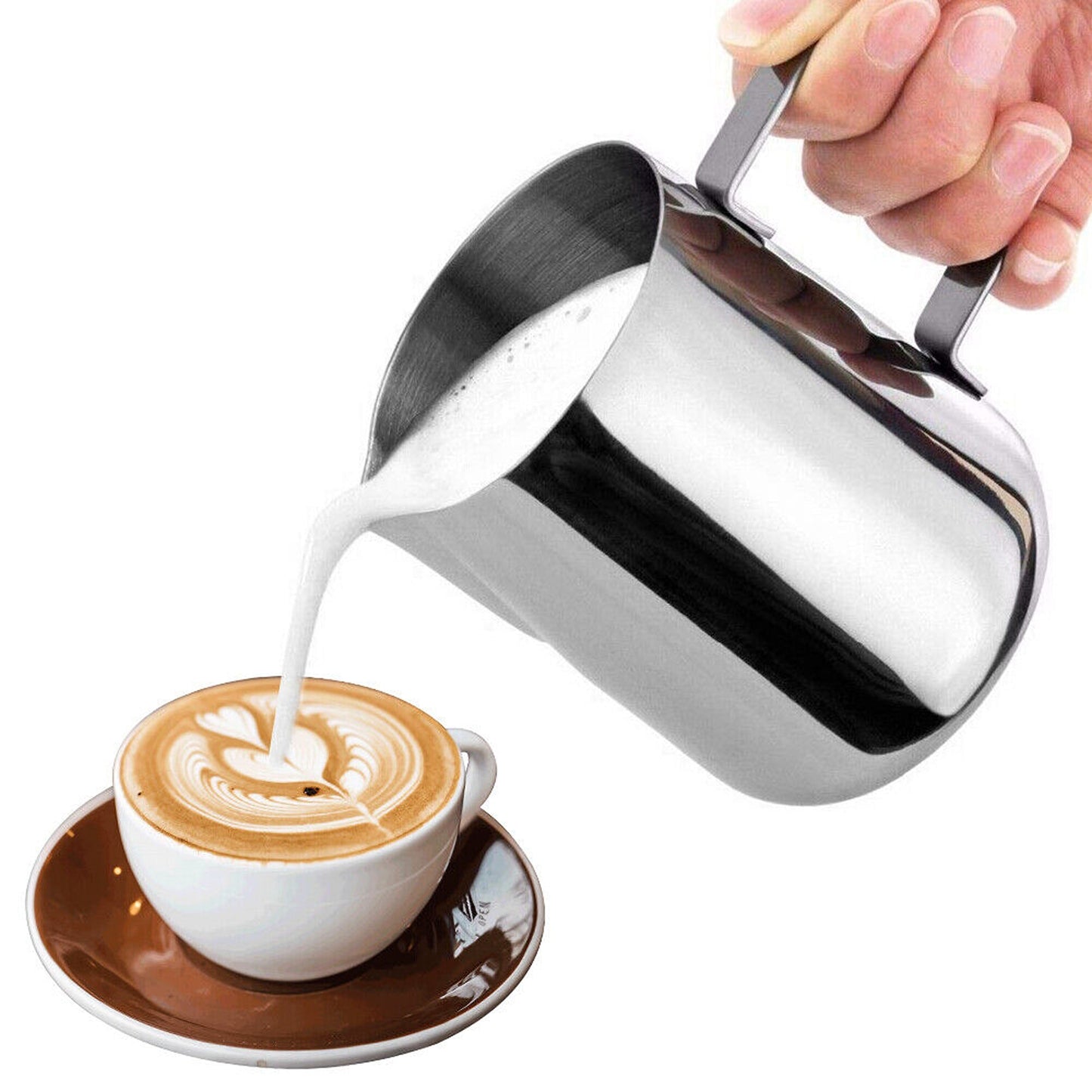 Stainless Steel Coffee Milk Frothing Jug for Latte Art and Cappuccinos 600ml