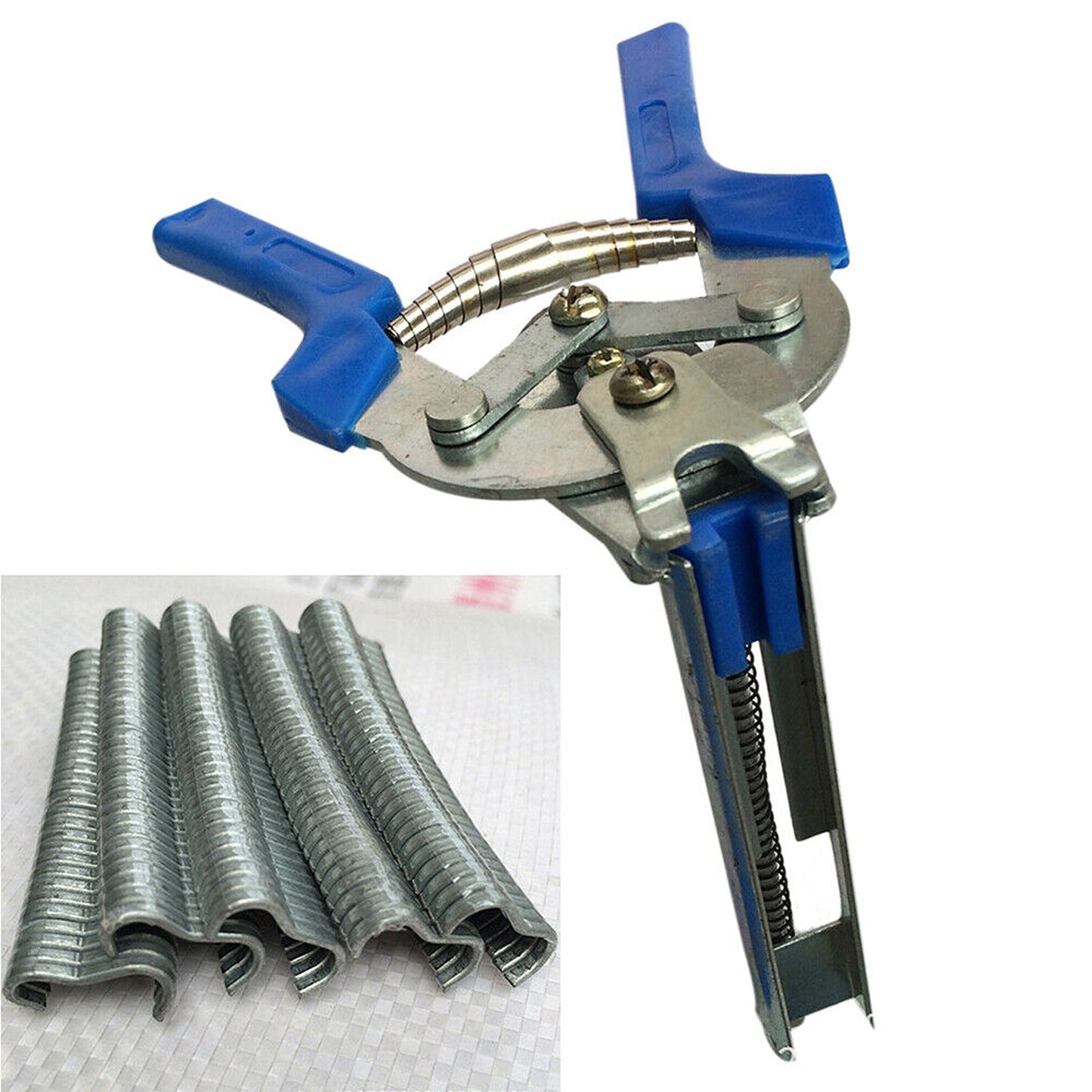 Fastener Stapler Hog Ring Plier with 3000 Clips