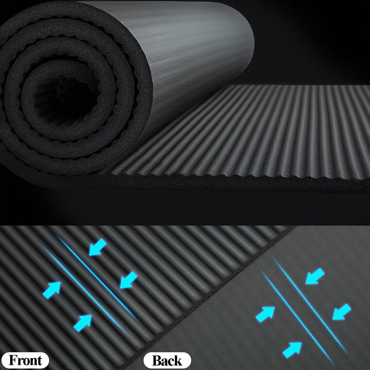 Dual Layer Non-Slip TPE Yoga Exercise Fitness Mat
