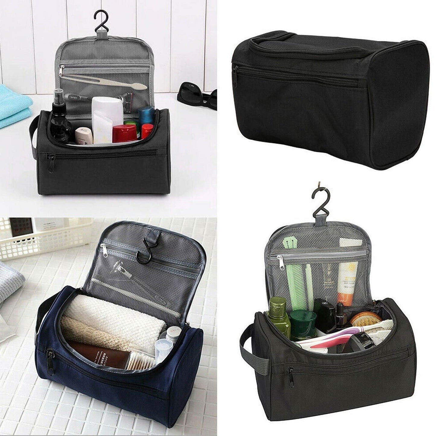Men Waterproof Toiletry Bag Hanging Cosmetic Makeup Organizer