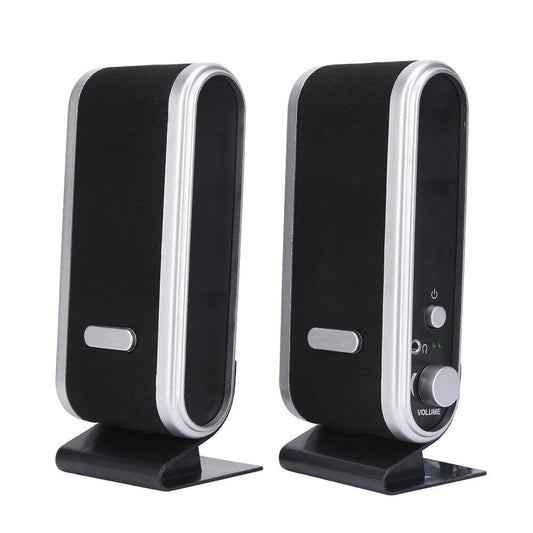 2pcs Stereo Computer Speakers with Subwoofer USB Powered for PC and Laptops