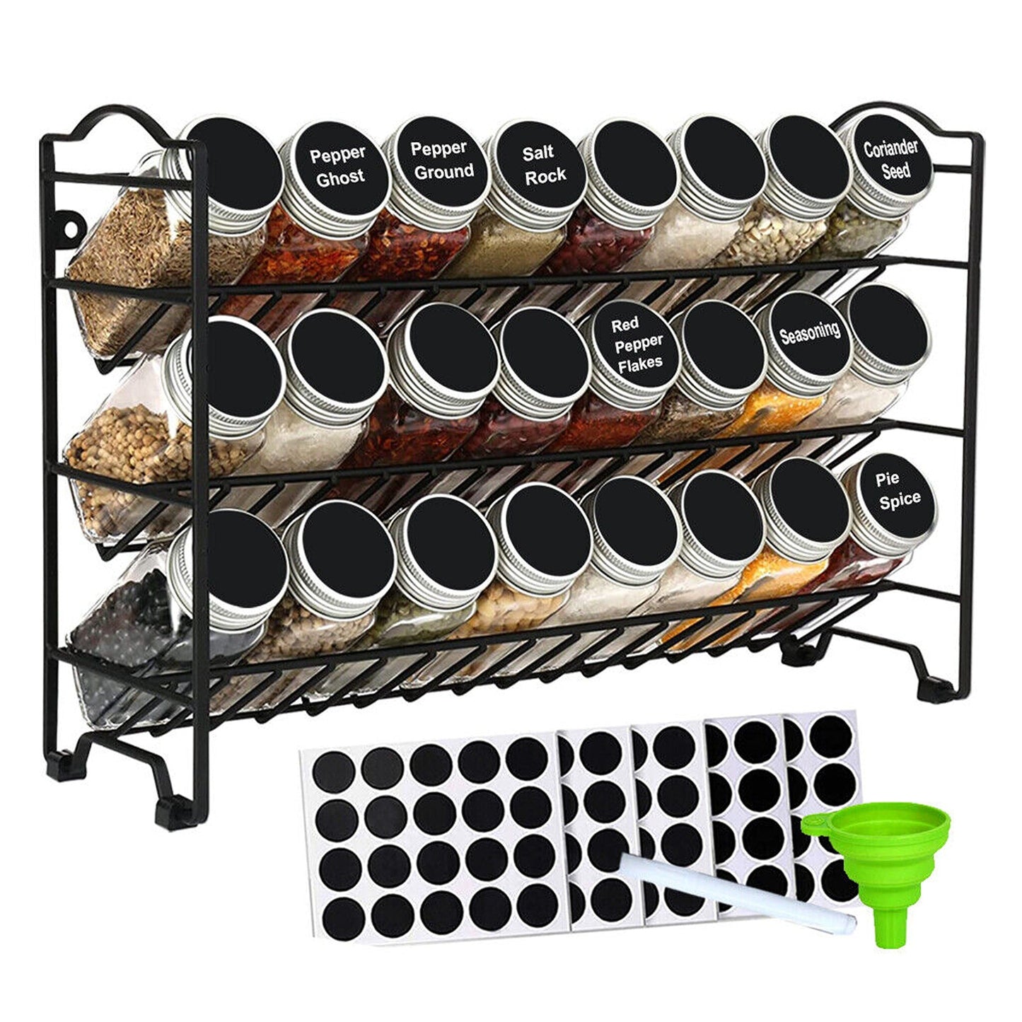 Kitchen Seasoning Spice Bottle Rack with Shelf Storage Organizer