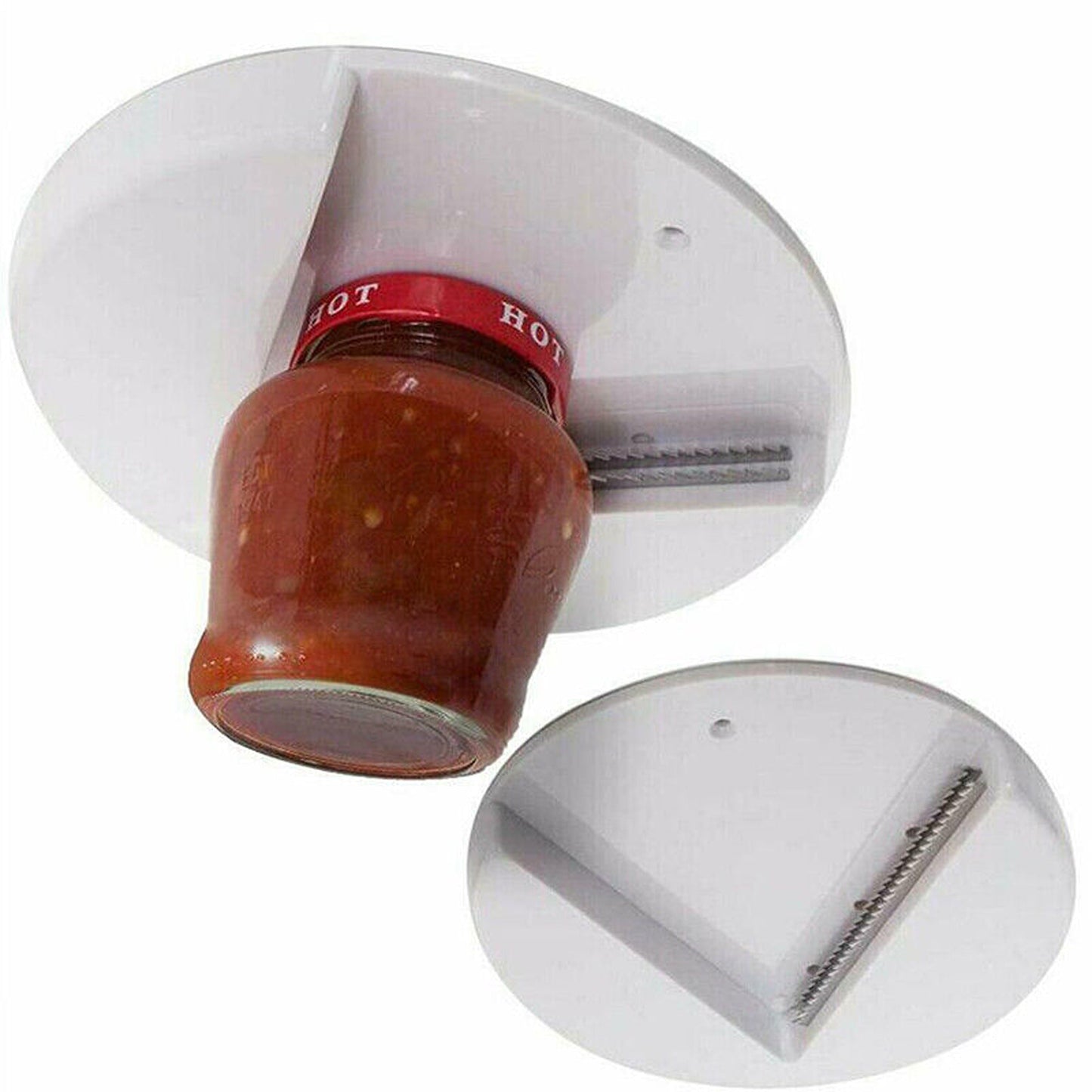 Under Cabinet Multi-Use Jar Opener and Bottle Lid Gripper for Kitchens