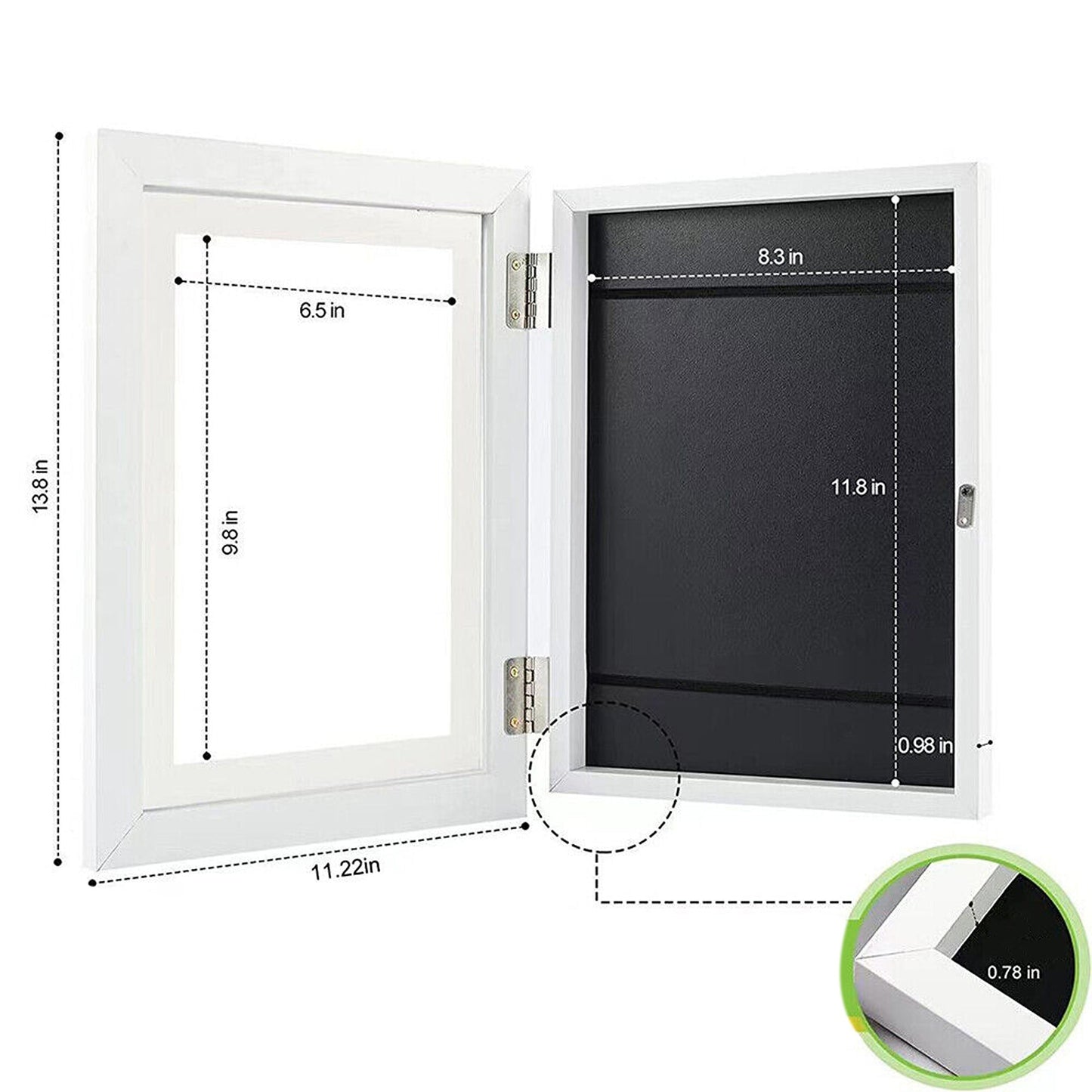 Wooden Picture Frame for Displaying Up to 150 Artworks