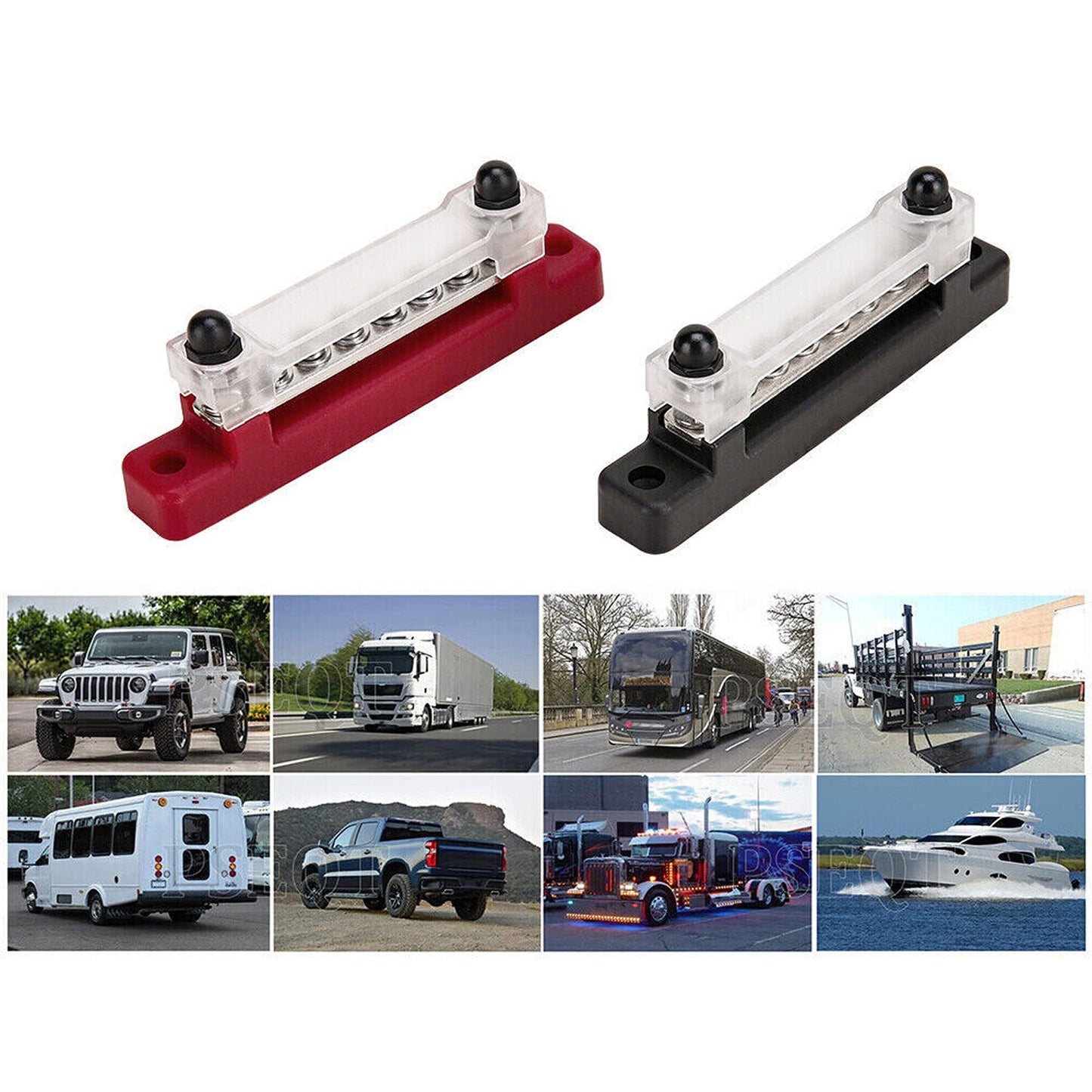 Power Distribution Block for Car Battery Connection Dual Terminal