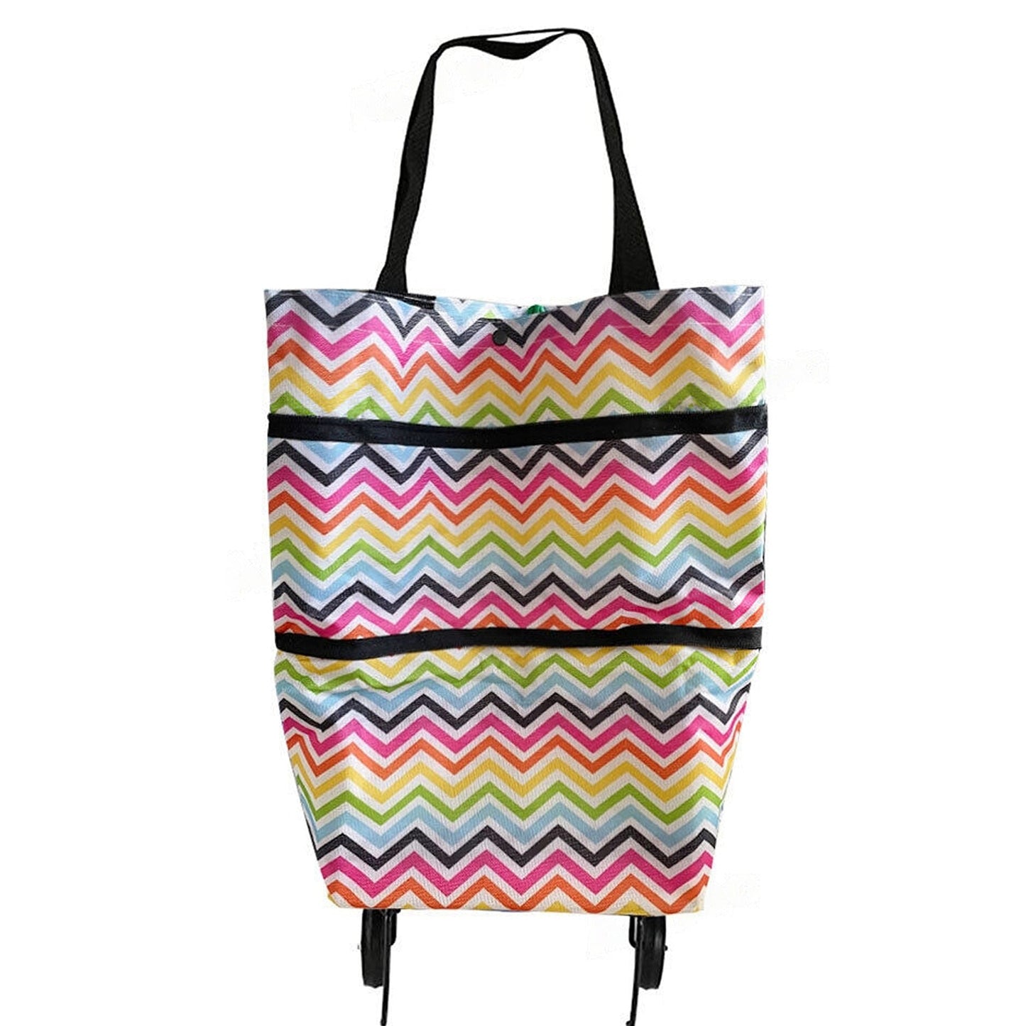 Foldable Shopping Trolley Bag with Wheels for Portable Use
